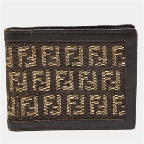 fendi bifold wallet|fendi zucchino wallet.